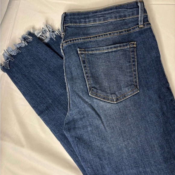 Just Black Straight Leg Jeans – Distressed Raw Hem- Size 29 - Picture 12 of 15